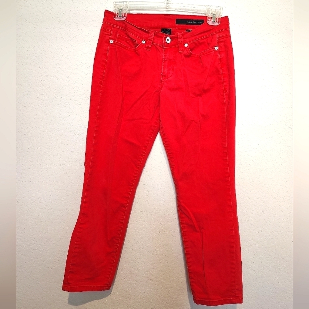 Calvin Klein Jeans Red Pink 🩷 Ankle & Cropped